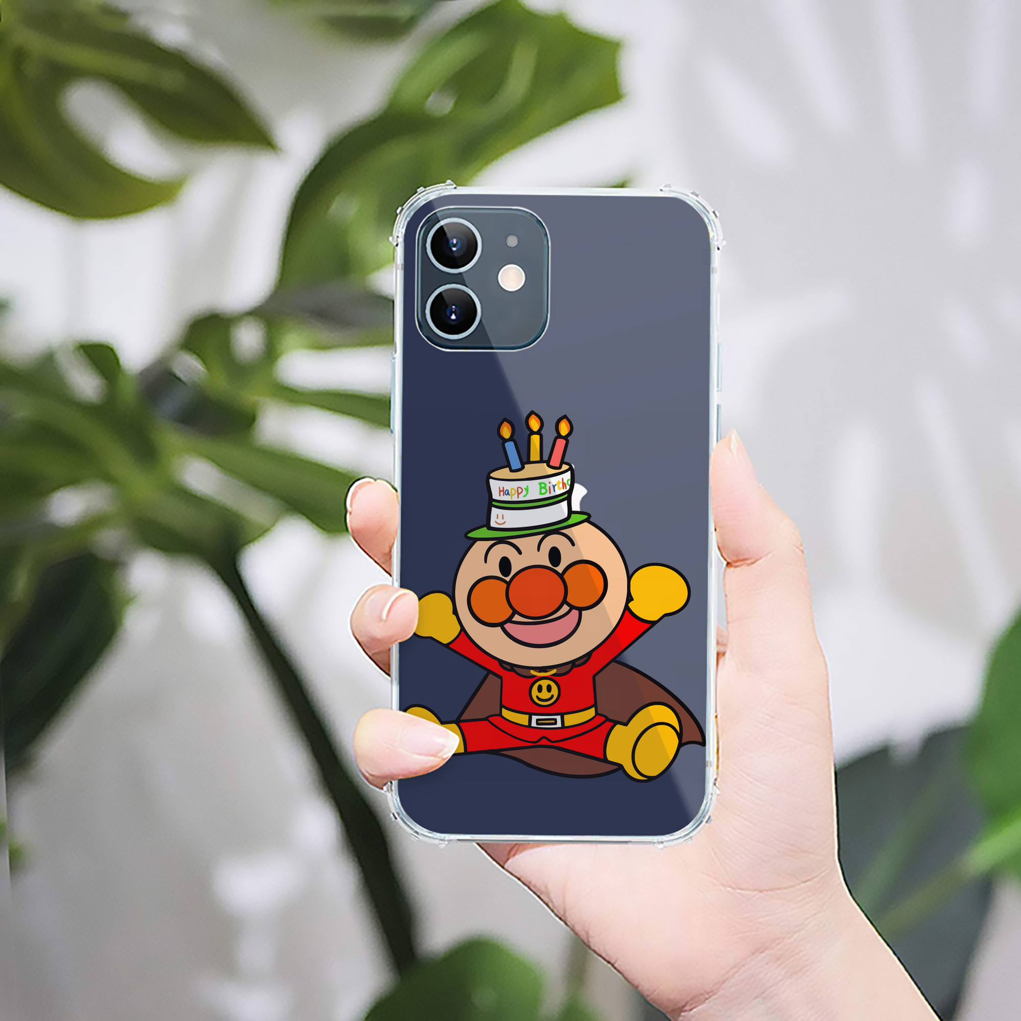 （画像用） アンパンマン Anpanman 【iPhone 12シリーズ対応】透明スマホケース（クリアソフトケース）